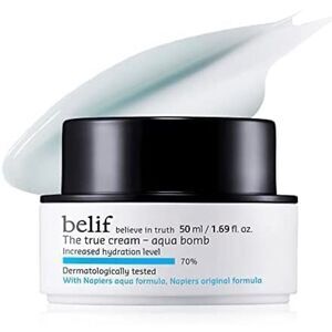 Belif the true cream aqua-bomb lightweight face moisturizer.